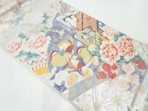 花鳥模様織出し袋帯